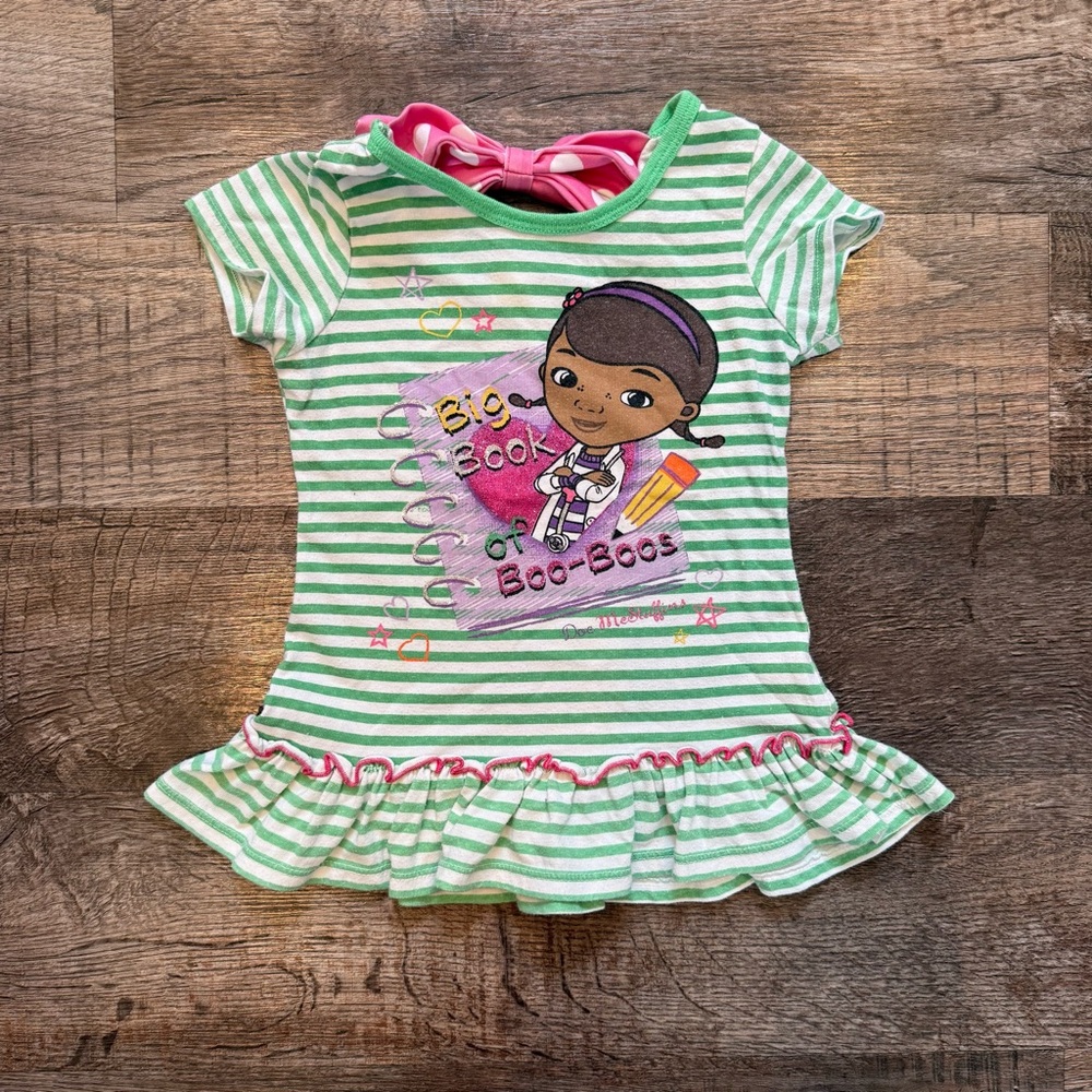 Doc McStuffins Big Book of Boo Boos Dress With Bow in the Back Y2K Size 4T